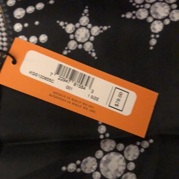 Kurt Geiger Black Evil Eye & Celestial 100% Silk Square Bandana Scarf NWT - Picture 6 of 16